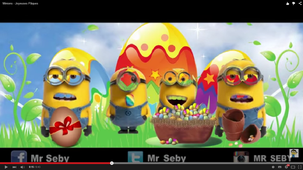 Les mignons vous souhaitent Joyeuses Pâques